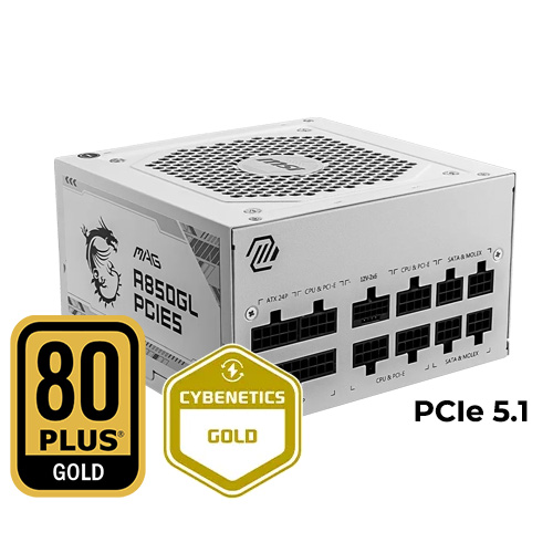 MSI MAG A850GL 850W ATX 3.1 GOLD (Full Modular) (White Edition)
